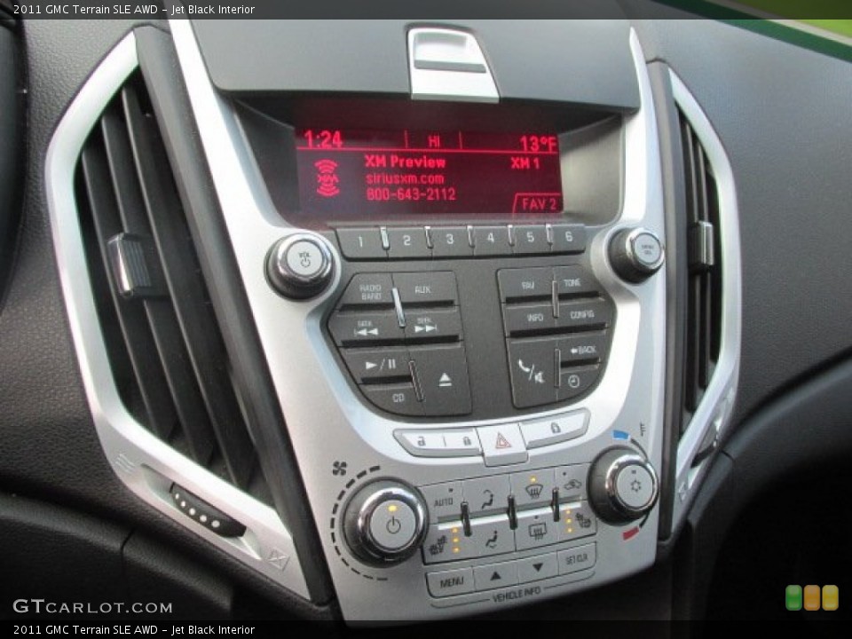 Jet Black Interior Controls for the 2011 GMC Terrain SLE AWD #76349116