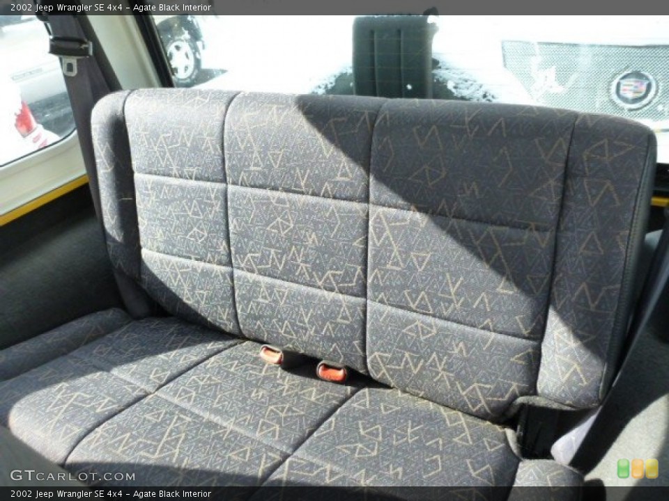 Agate Black Interior Rear Seat for the 2002 Jeep Wrangler SE 4x4 #76349461