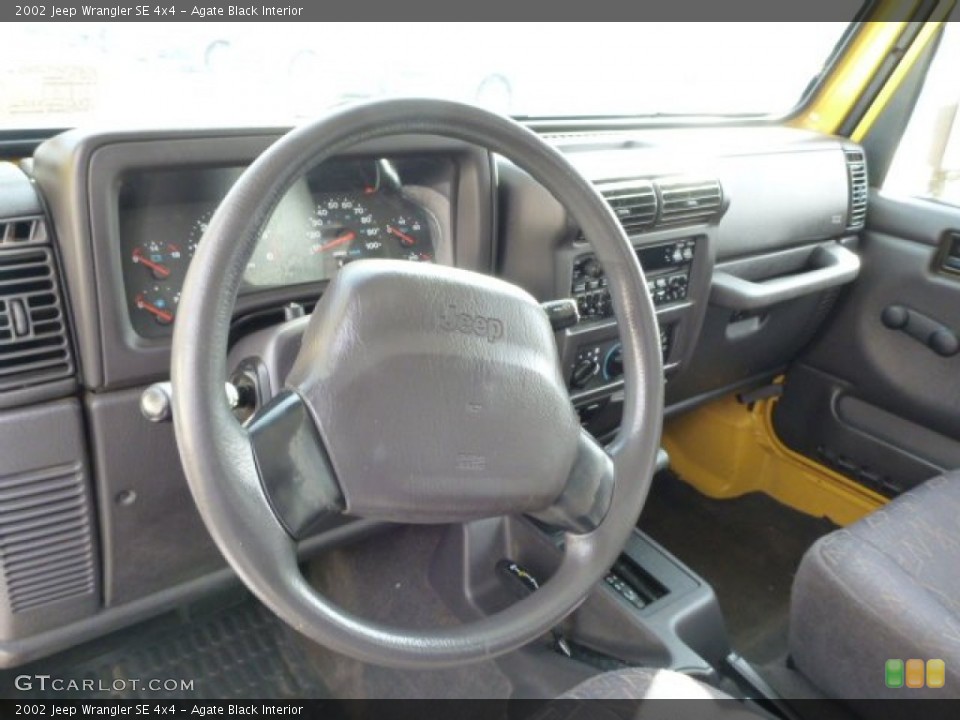 Agate Black Interior Steering Wheel for the 2002 Jeep Wrangler SE 4x4 #76349470