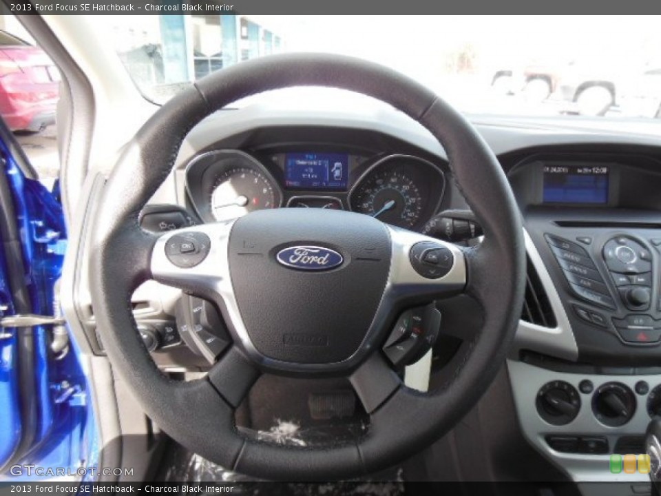 Charcoal Black Interior Steering Wheel for the 2013 Ford Focus SE Hatchback #76350203