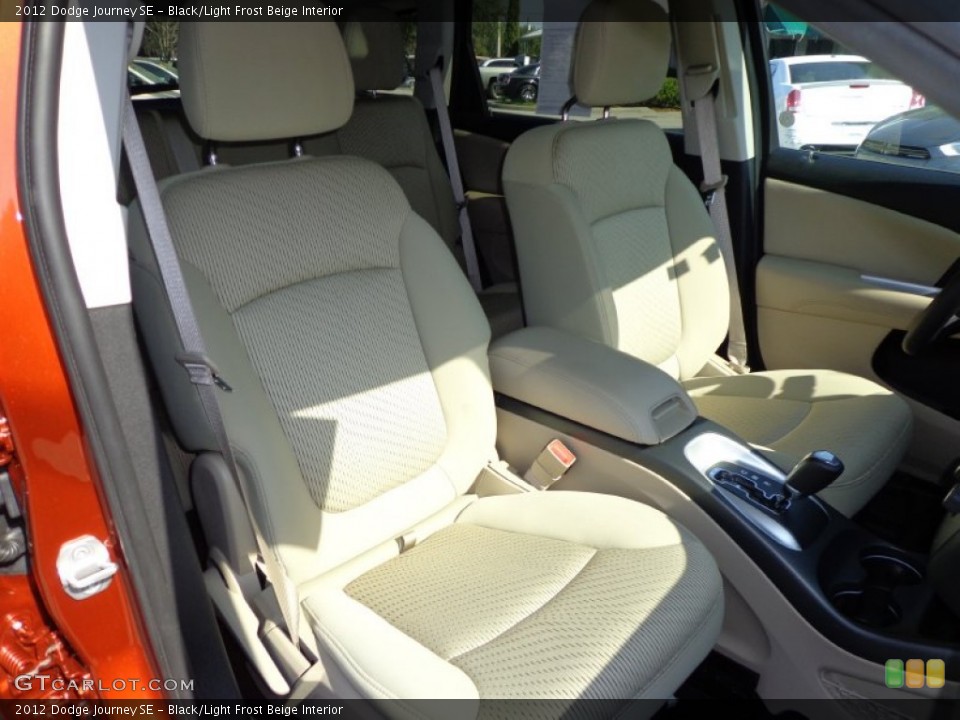 Black/Light Frost Beige Interior Front Seat for the 2012 Dodge Journey SE #76350541
