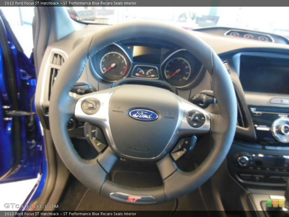ST Performance Blue Recaro Seats Interior Steering Wheel for the 2013 Ford Focus ST Hatchback #76350550