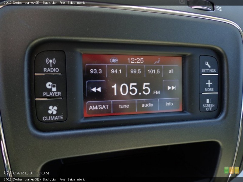Black/Light Frost Beige Interior Controls for the 2012 Dodge Journey SE #76350678