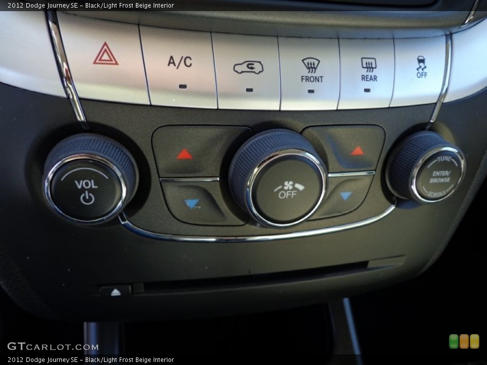 Black/Light Frost Beige Interior Controls for the 2012 Dodge Journey SE #76350701