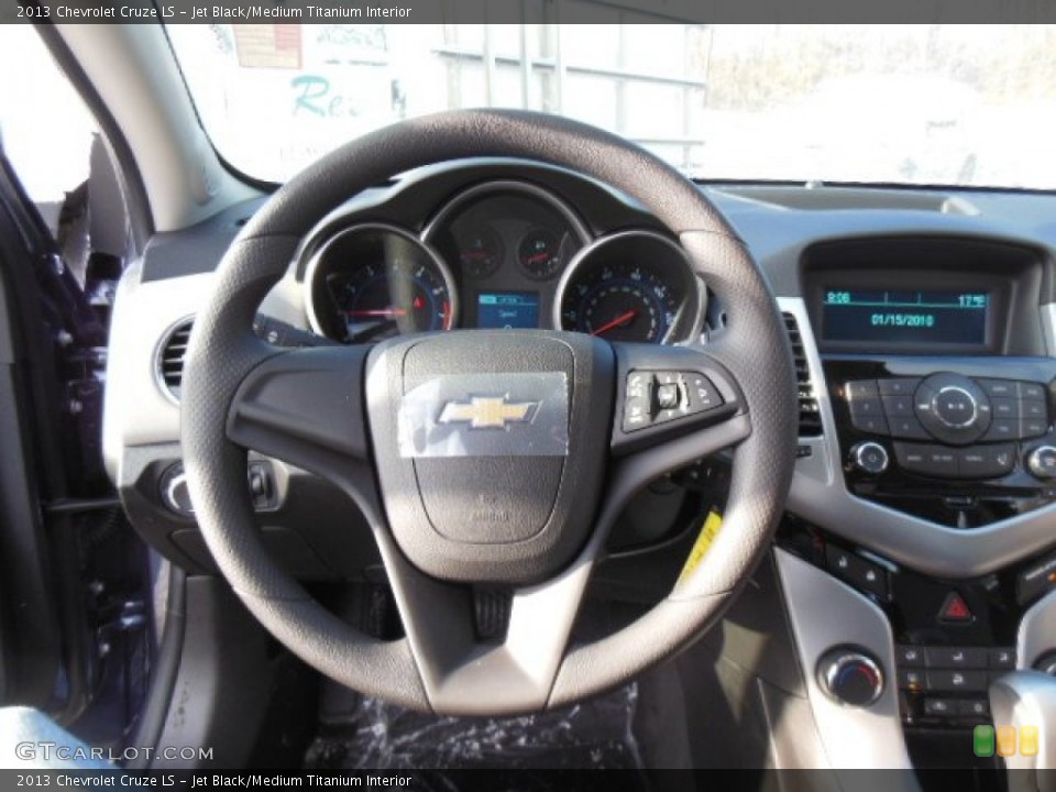 Jet Black/Medium Titanium Interior Steering Wheel for the 2013 Chevrolet Cruze LS #76352427