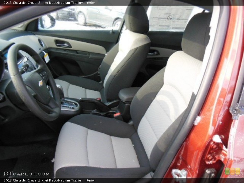 Jet Black/Medium Titanium Interior Front Seat for the 2013 Chevrolet Cruze LS #76352677