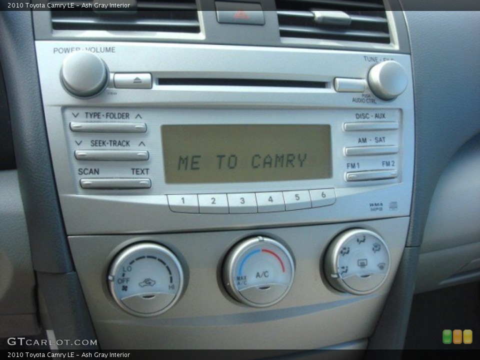 Ash Gray Interior Controls for the 2010 Toyota Camry LE #76353130