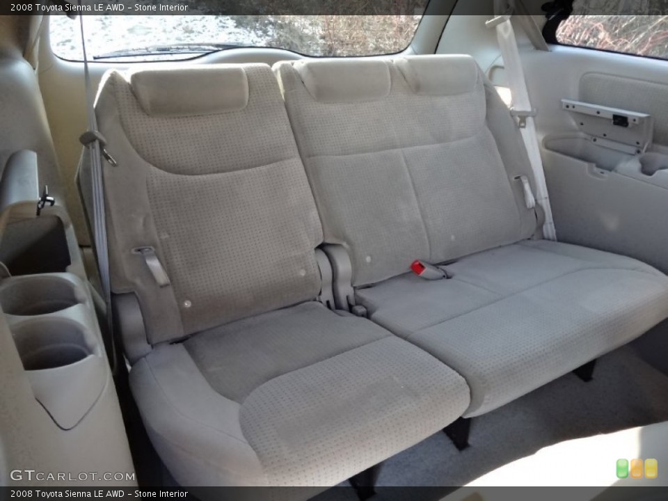 Stone Interior Rear Seat for the 2008 Toyota Sienna LE AWD #76355706