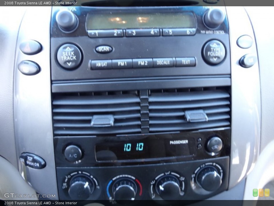 Stone Interior Controls for the 2008 Toyota Sienna LE AWD #76355794