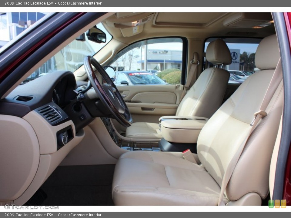 Cocoa/Cashmere Interior Front Seat for the 2009 Cadillac Escalade ESV #76359120