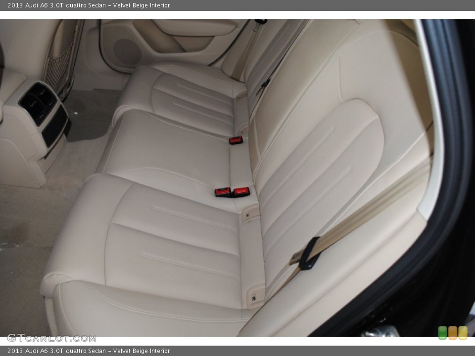 Velvet Beige Interior Rear Seat for the 2013 Audi A6 3.0T quattro Sedan #76360215