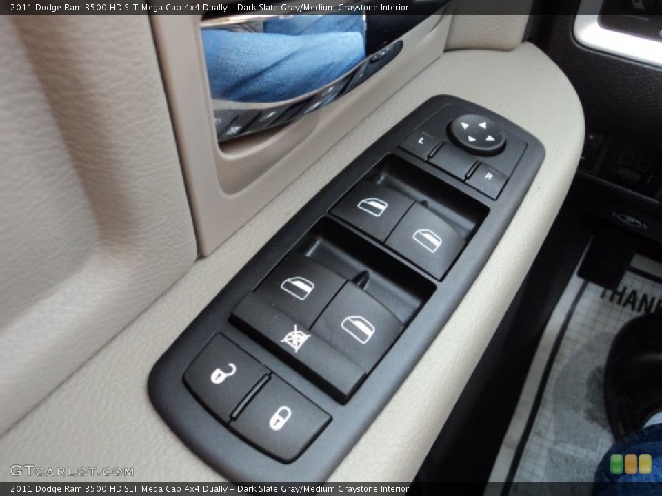 Dark Slate Gray/Medium Graystone Interior Controls for the 2011 Dodge Ram 3500 HD SLT Mega Cab 4x4 Dually #76360474