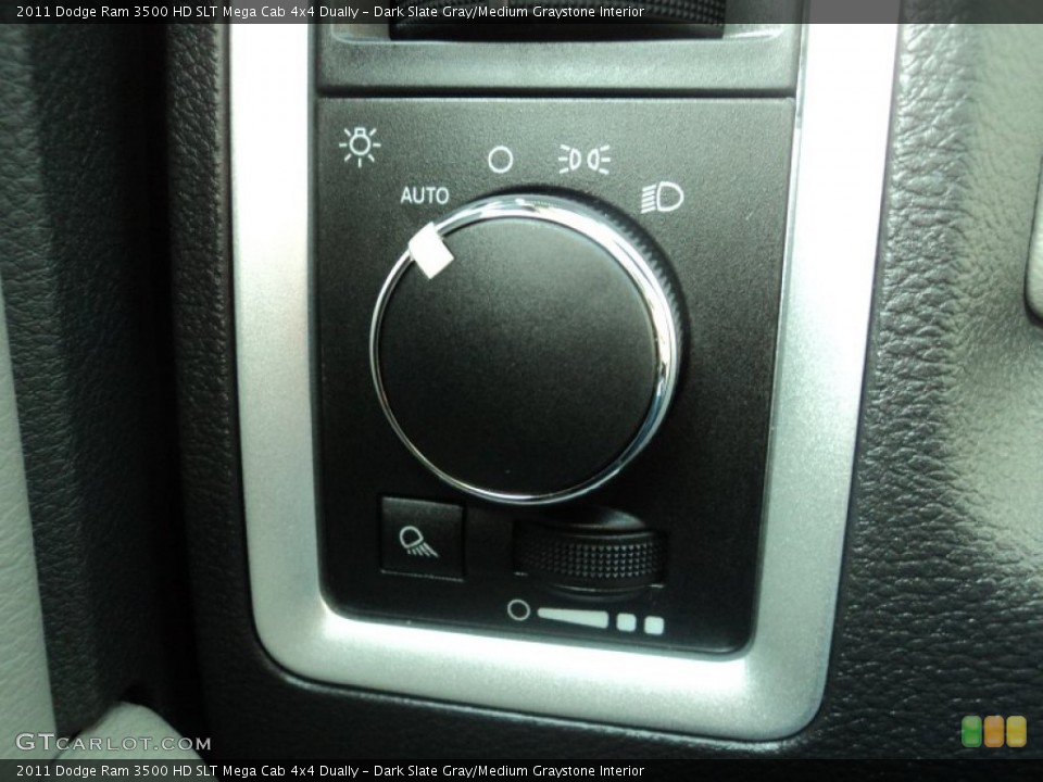 Dark Slate Gray/Medium Graystone Interior Controls for the 2011 Dodge Ram 3500 HD SLT Mega Cab 4x4 Dually #76360484