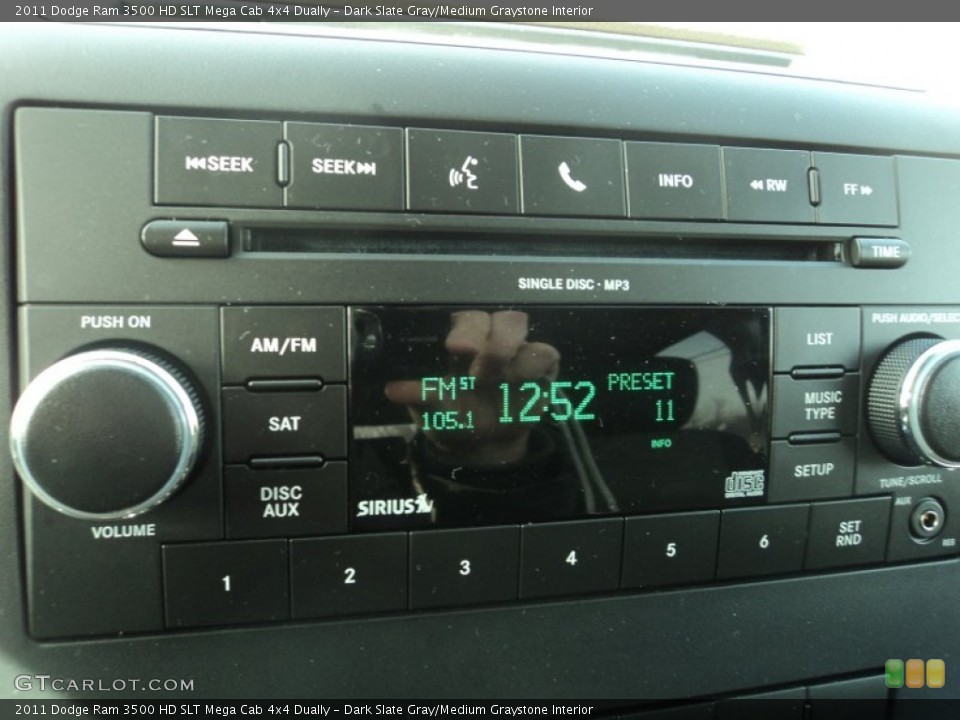 Dark Slate Gray/Medium Graystone Interior Audio System for the 2011 Dodge Ram 3500 HD SLT Mega Cab 4x4 Dually #76360600