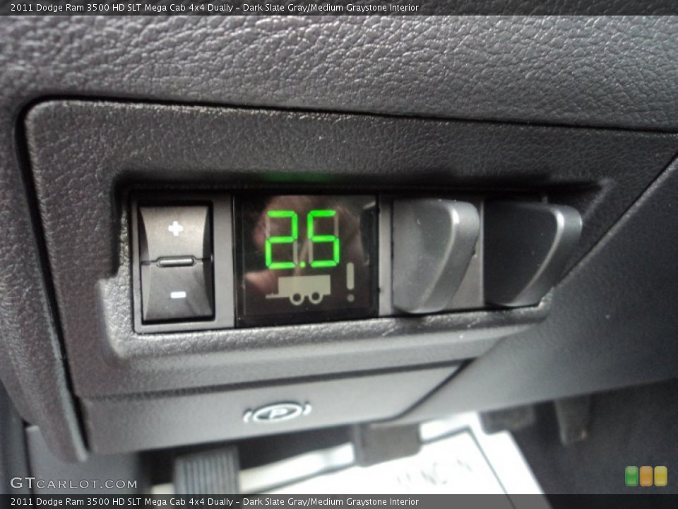 Dark Slate Gray/Medium Graystone Interior Controls for the 2011 Dodge Ram 3500 HD SLT Mega Cab 4x4 Dually #76361140