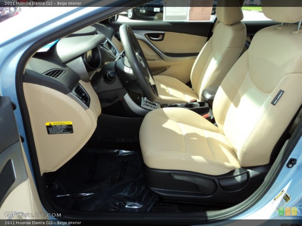 Beige Interior Front Seat for the 2011 Hyundai Elantra GLS #76361404