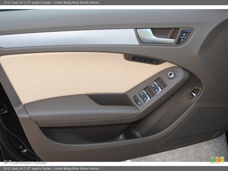 Velvet Beige/Moor Brown Interior Door Panel for the 2013 Audi A4 2.0T quattro Sedan #76363446