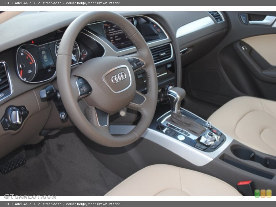 Velvet Beige/Moor Brown 2013 Audi A4 Interiors