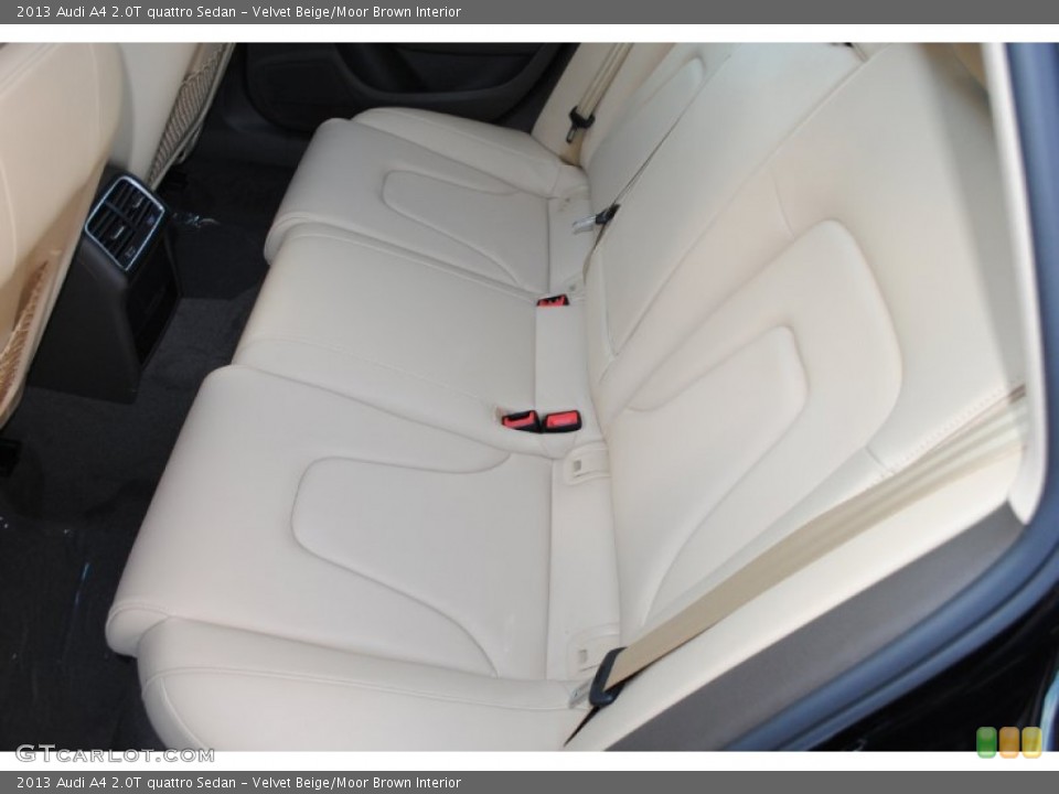 Velvet Beige/Moor Brown Interior Rear Seat for the 2013 Audi A4 2.0T quattro Sedan #76363738