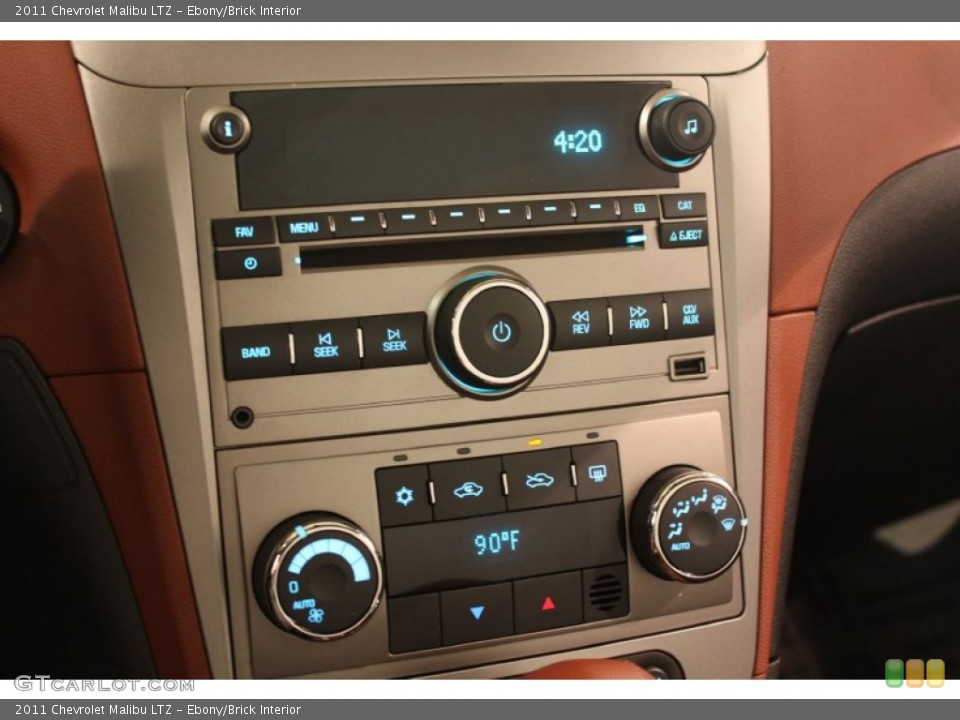 Ebony/Brick Interior Controls for the 2011 Chevrolet Malibu LTZ #76363999