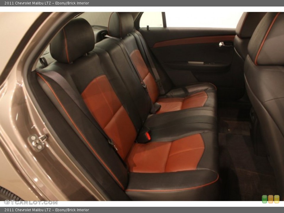 Ebony/Brick Interior Rear Seat for the 2011 Chevrolet Malibu LTZ #76364056