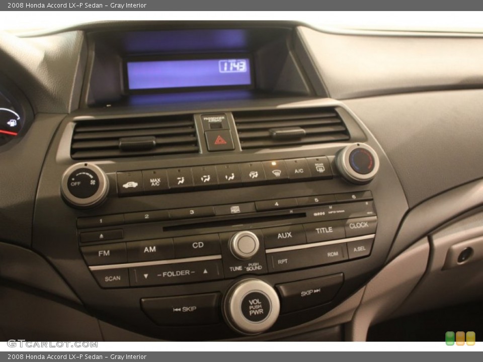 Gray Interior Controls for the 2008 Honda Accord LX-P Sedan #76365273