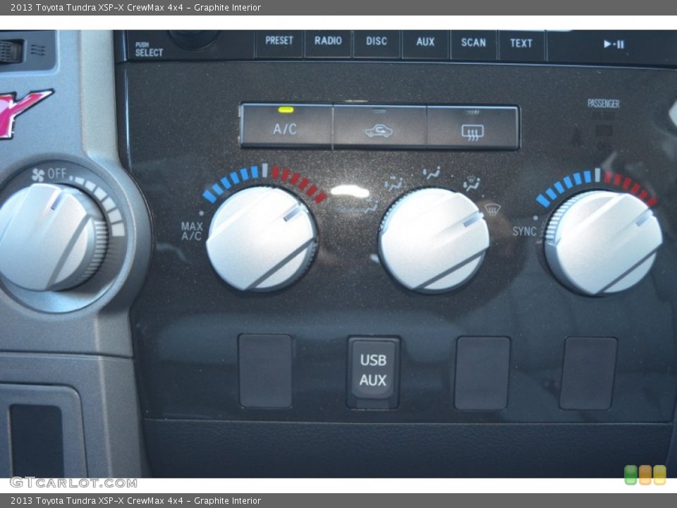 Graphite Interior Controls for the 2013 Toyota Tundra XSP-X CrewMax 4x4 #76365820
