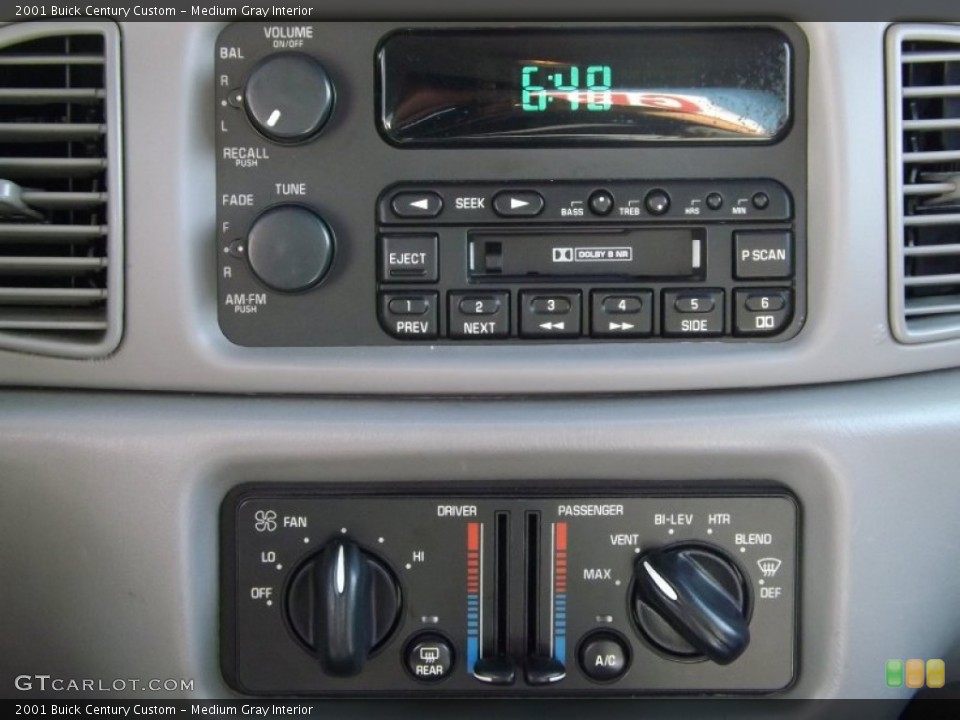 Medium Gray Interior Controls for the 2001 Buick Century Custom #76368250