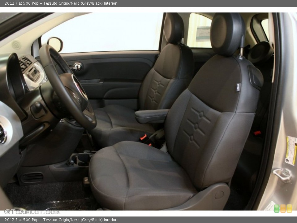 Tessuto Grigio/Nero (Grey/Black) Interior Front Seat for the 2012 Fiat 500 Pop #76372556