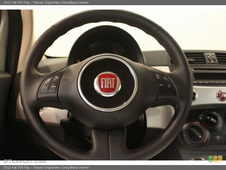 Tessuto Grigio/Nero (Grey/Black) Interior Steering Wheel for the 2012 Fiat 500 Pop #76372591