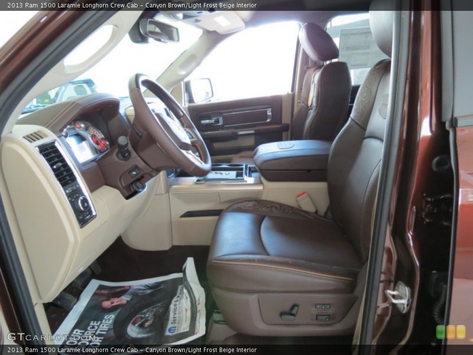 Canyon Brown/Light Frost Beige Interior Photo for the 2013 Ram 1500 Laramie Longhorn Crew Cab #76372960