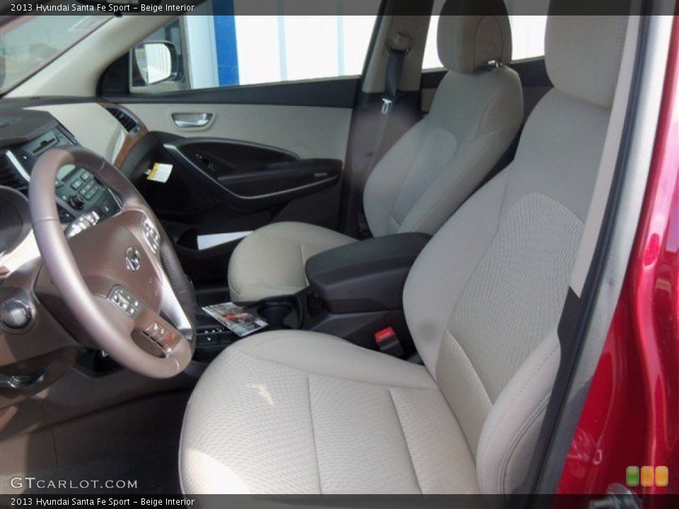 Beige Interior Front Seat for the 2013 Hyundai Santa Fe Sport #76373194