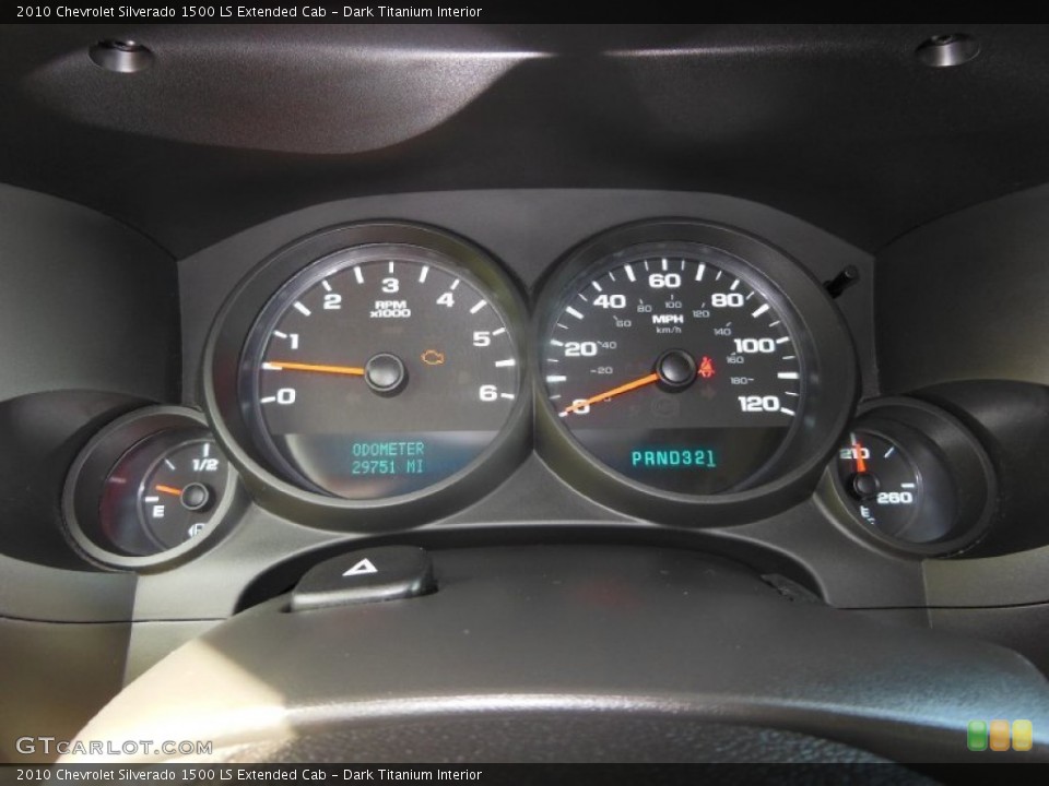 Dark Titanium Interior Gauges for the 2010 Chevrolet Silverado 1500 LS Extended Cab #76374931