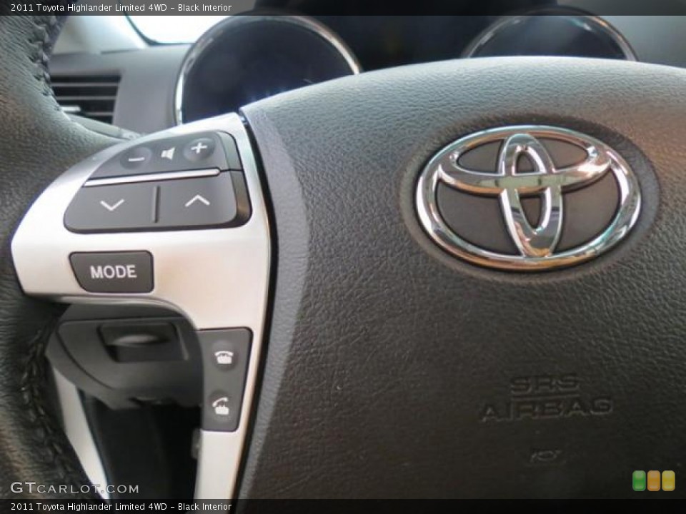 Black Interior Controls for the 2011 Toyota Highlander Limited 4WD #76375288