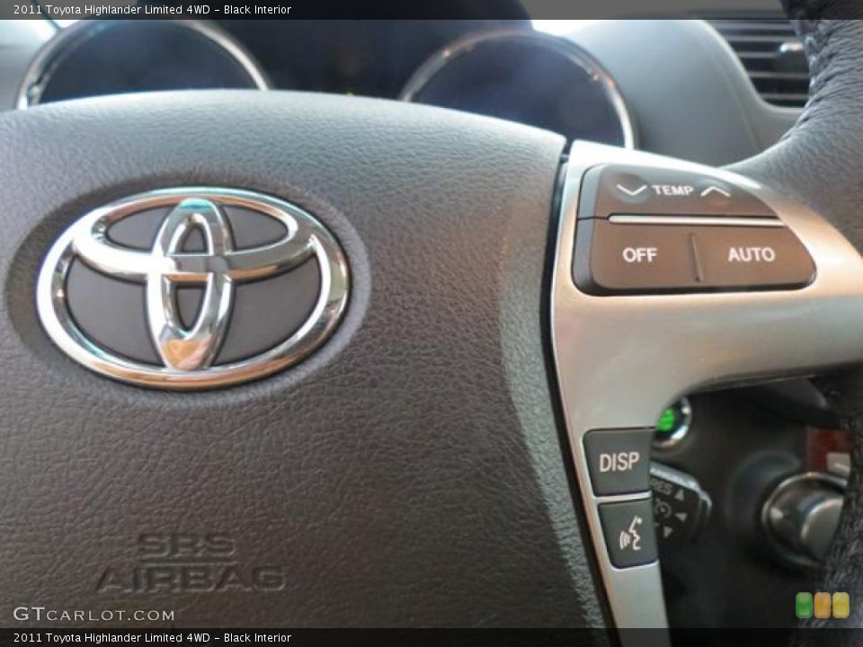 Black Interior Controls for the 2011 Toyota Highlander Limited 4WD #76375300