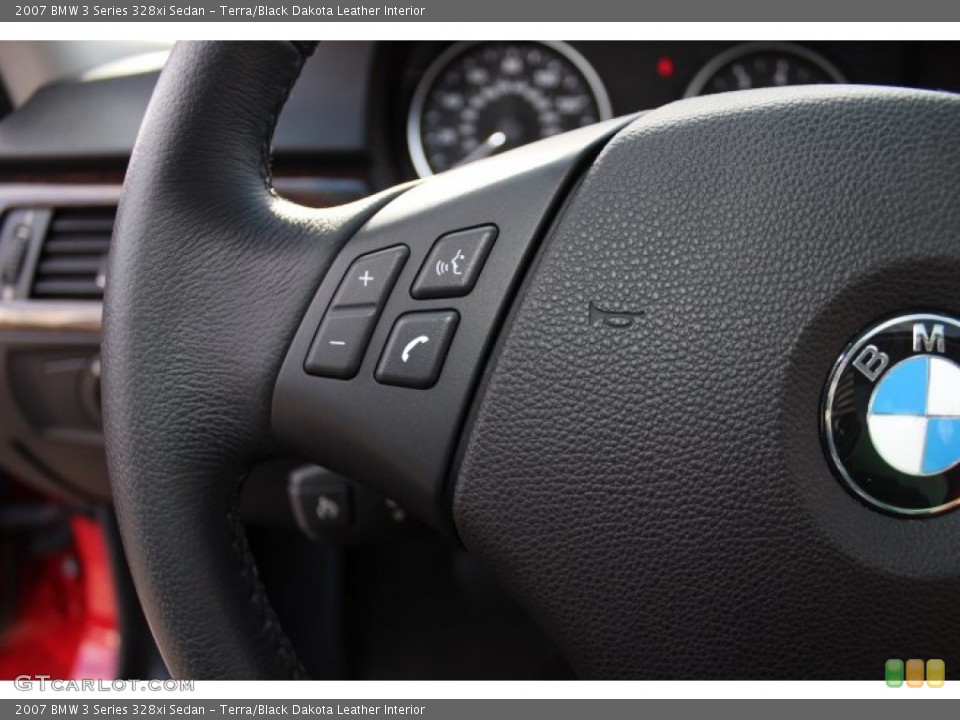 Terra/Black Dakota Leather Interior Controls for the 2007 BMW 3 Series 328xi Sedan #76375840