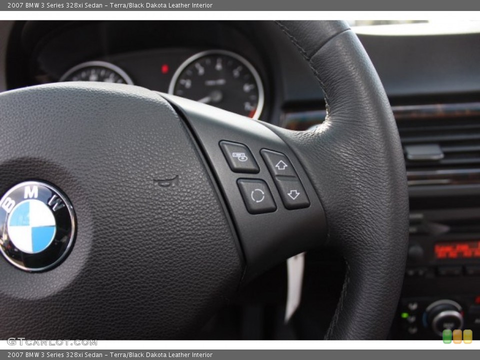 Terra/Black Dakota Leather Interior Controls for the 2007 BMW 3 Series 328xi Sedan #76375855