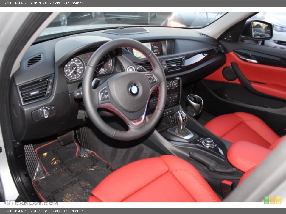 Coral Red Interior Prime Interior for the 2013 BMW X1 xDrive 28i #76377088