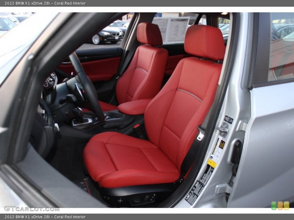 Coral Red Interior Front Seat for the 2013 BMW X1 xDrive 28i #76377115