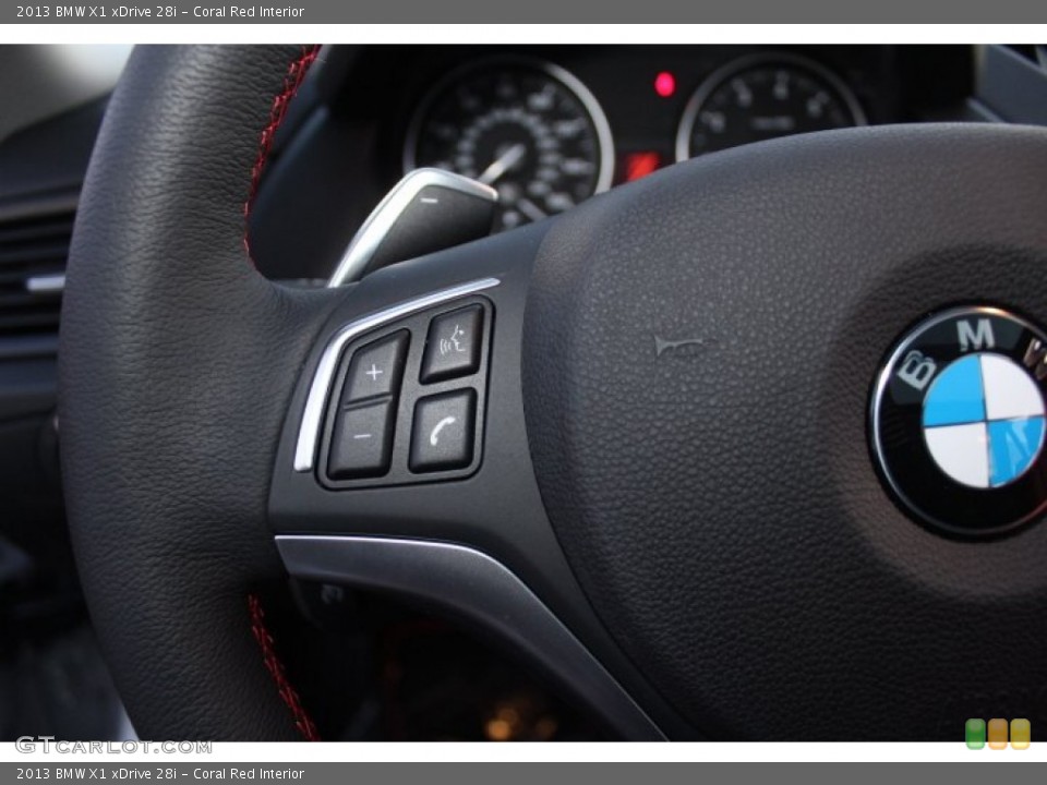 Coral Red Interior Controls for the 2013 BMW X1 xDrive 28i #76377186