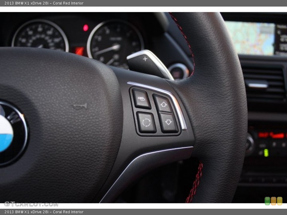 Coral Red Interior Controls for the 2013 BMW X1 xDrive 28i #76377204