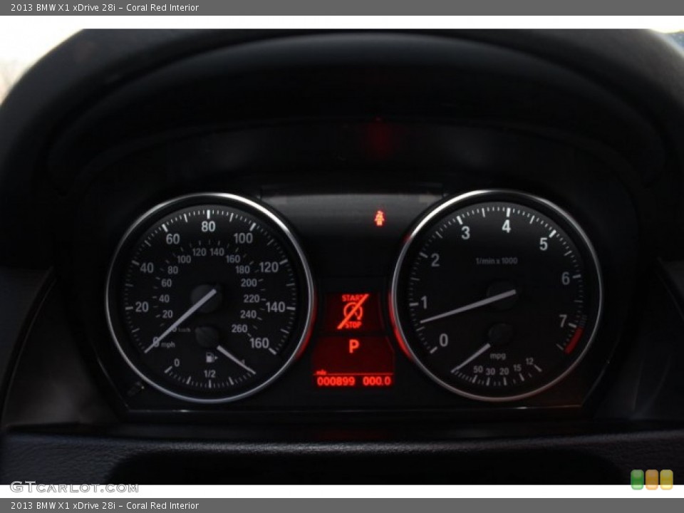Coral Red Interior Gauges for the 2013 BMW X1 xDrive 28i #76377218