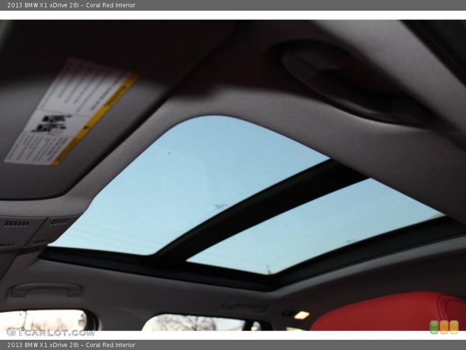 Coral Red Interior Sunroof for the 2013 BMW X1 xDrive 28i #76377232