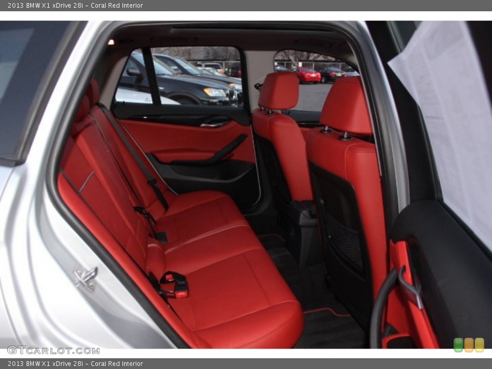 Coral Red Interior Rear Seat for the 2013 BMW X1 xDrive 28i #76377298