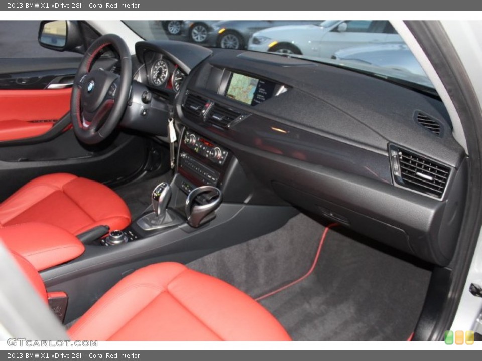 Coral Red Interior Dashboard for the 2013 BMW X1 xDrive 28i #76377319