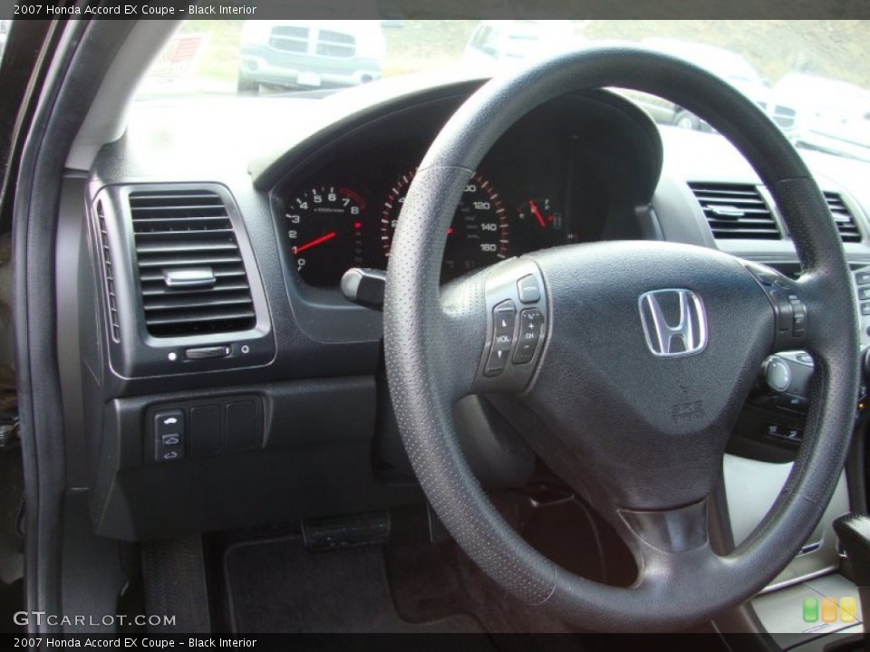 Black Interior Steering Wheel for the 2007 Honda Accord EX Coupe #76378174