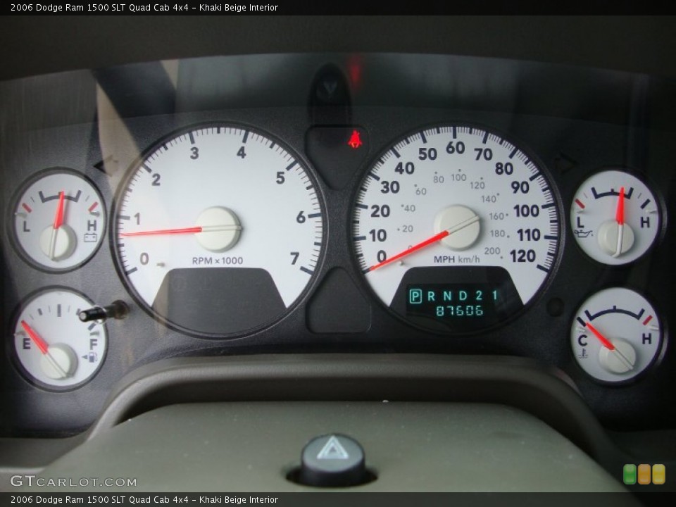 Khaki Beige Interior Gauges for the 2006 Dodge Ram 1500 SLT Quad Cab 4x4 #76378907
