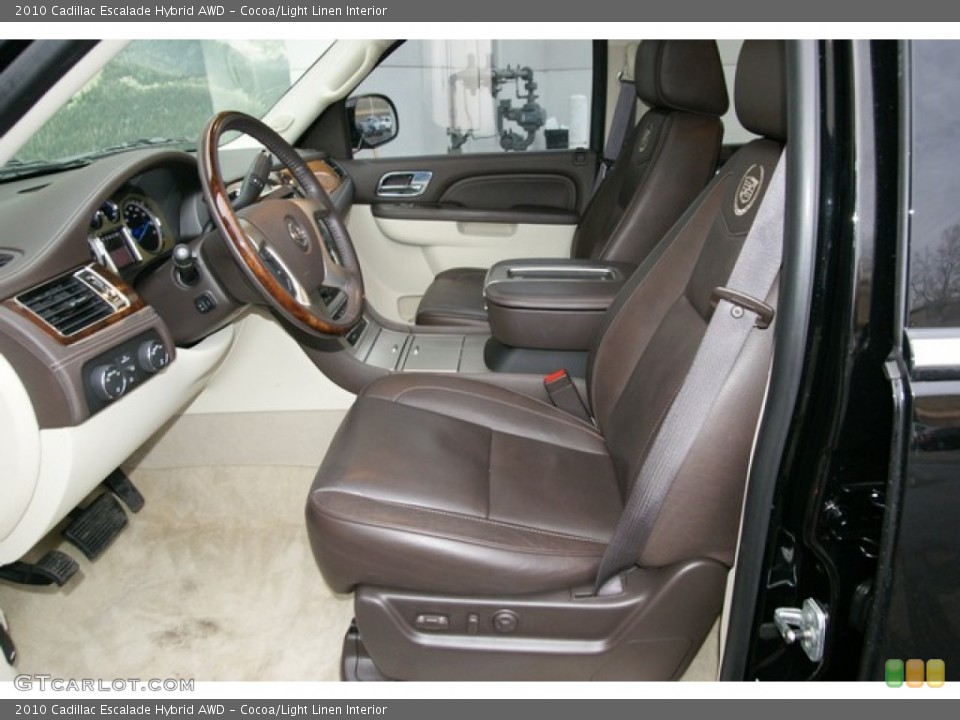 Cocoa/Light Linen Interior Front Seat for the 2010 Cadillac Escalade Hybrid AWD #76380385