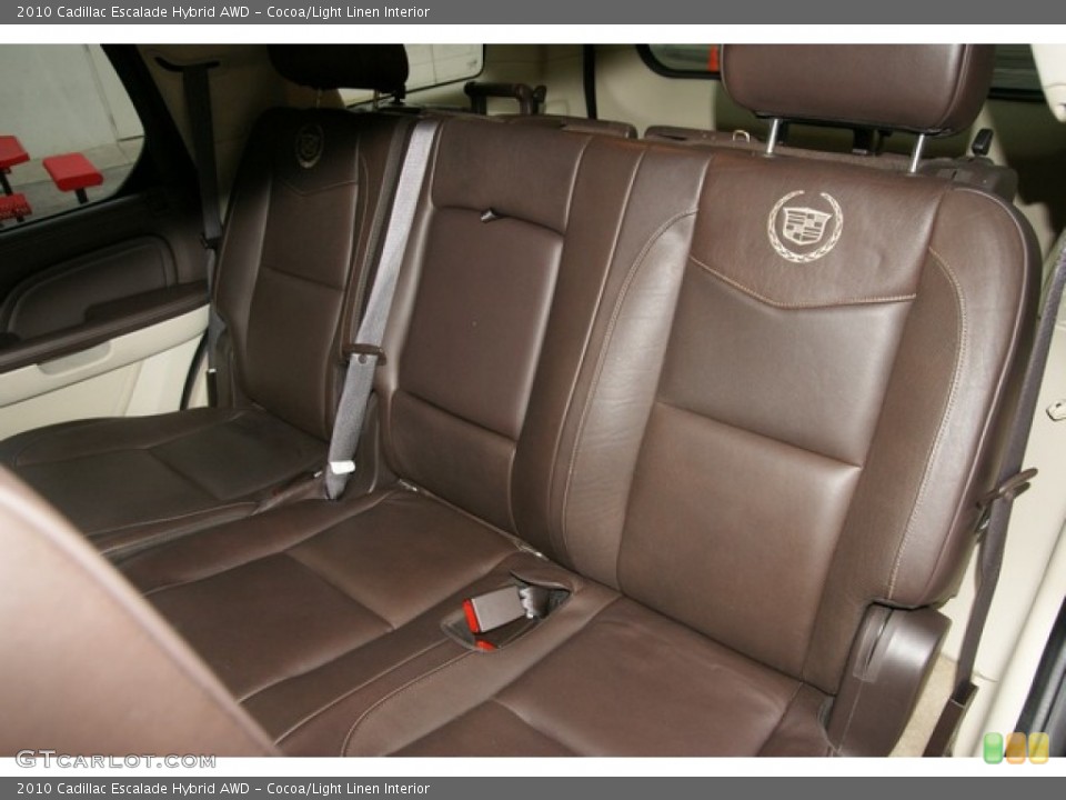 Cocoa/Light Linen Interior Rear Seat for the 2010 Cadillac Escalade Hybrid AWD #76380412