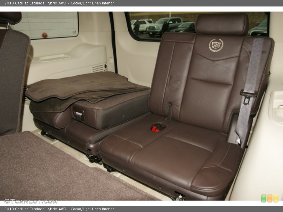 Cocoa/Light Linen Interior Rear Seat for the 2010 Cadillac Escalade Hybrid AWD #76380487